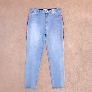 Knox Rose Denim Blue Jeans Womens Size 12 Mid Rise Ankle Skinny Light Wash